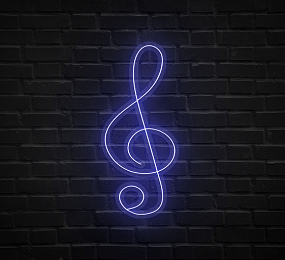Music Note Neon Sign