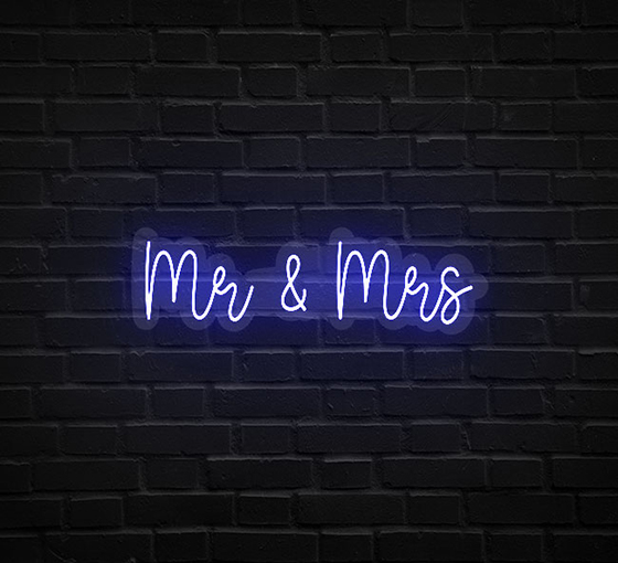Mr & Mrs Neon Sign