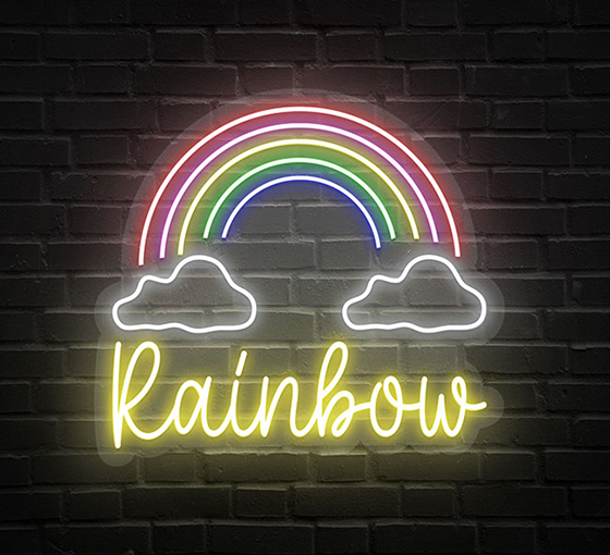 Rainbow Neon Sign