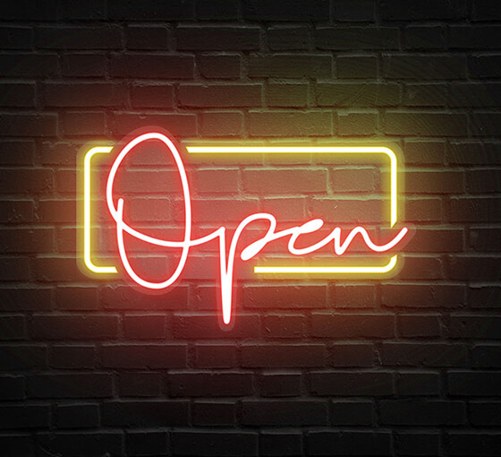 Restaurant Open Neon Sign