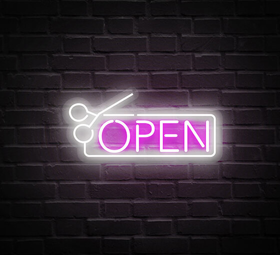 Salon Open Neon Sign