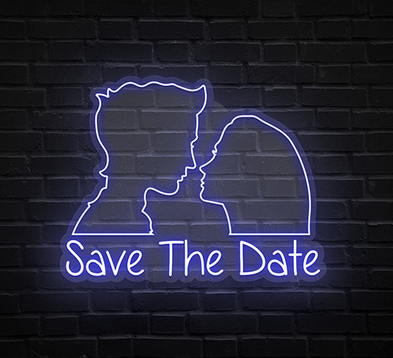 Save The Date Neon Sign