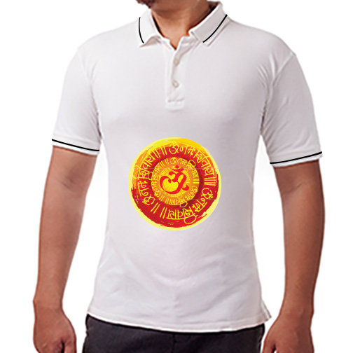Custom Printed T Shirt - Polo Neck