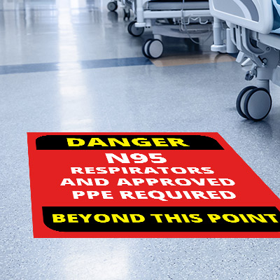 Hospitals / Clinics Floor Stickers / Decals / Signs (Clear) 