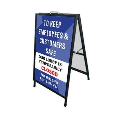 Curbside / Takeout / Delivery / Drive Thru Metal Frames