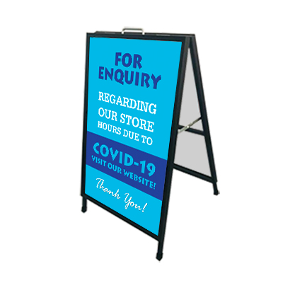 Temporary Hours Metal Frames