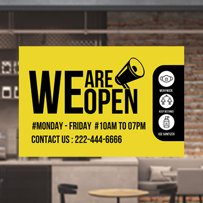 We are Open / Closed Window Decals