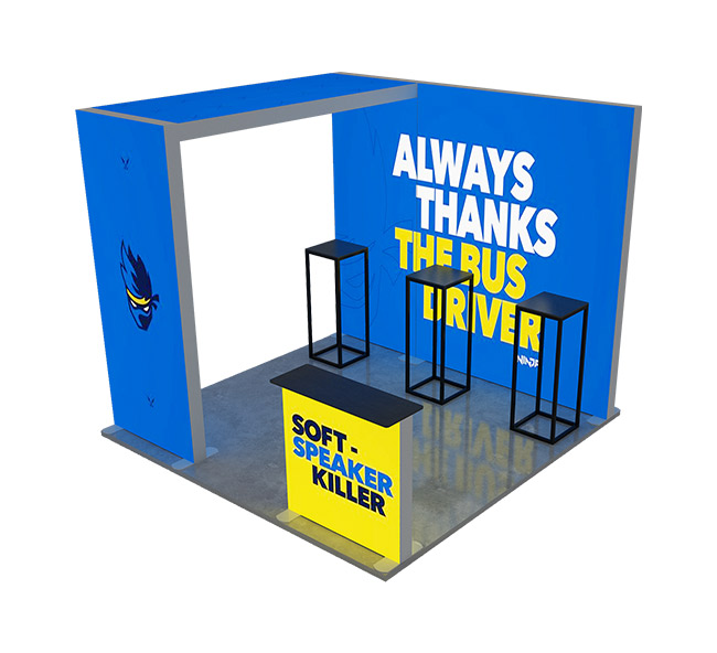 10ft Backlit Trade Show Display - Design 2