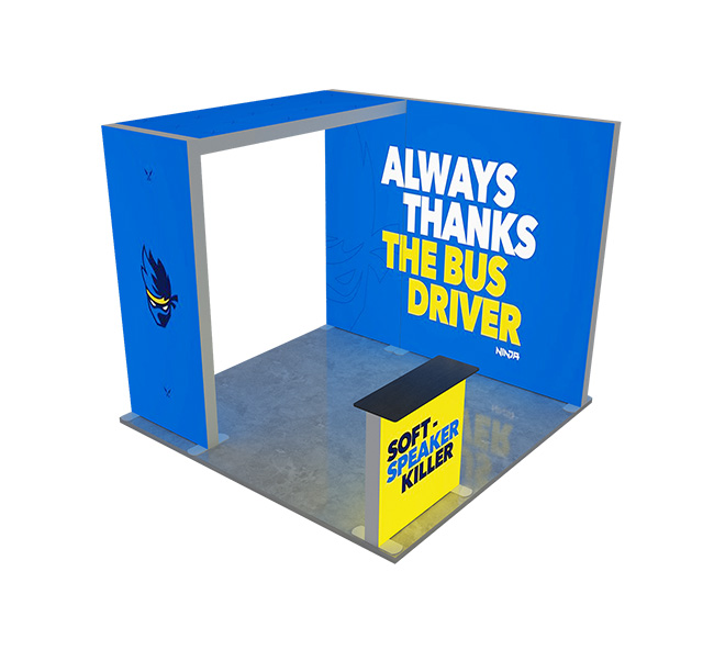 10ft Backlit Trade Show Display - Design 1