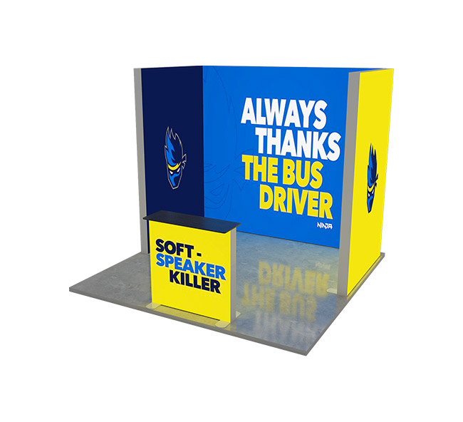 10ft Backlit Trade Show Display - Design 4