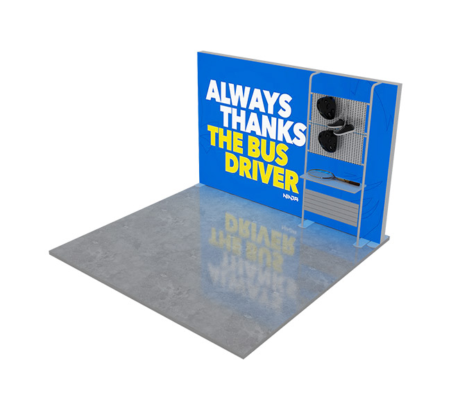 10ft Backlit Trade Show Display - Design 6