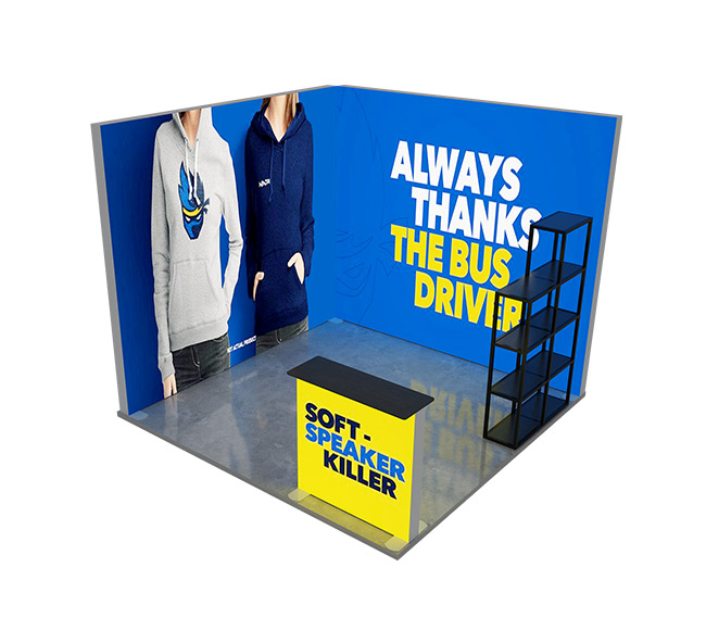 10ft Backlit Trade Show Display - Design 3
