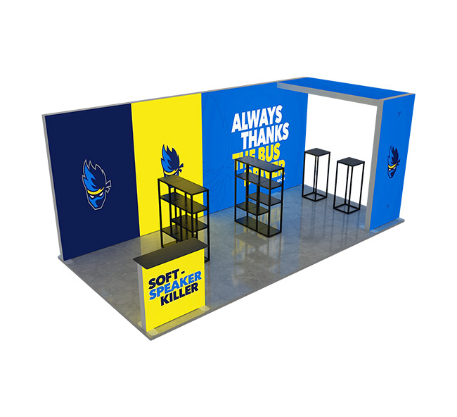 20ft Backlit Trade Show Display - Design 2