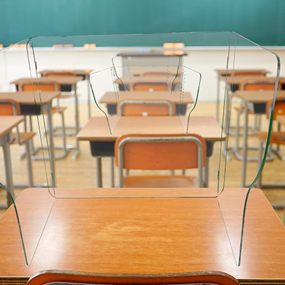 School Desk Sneeze Guard