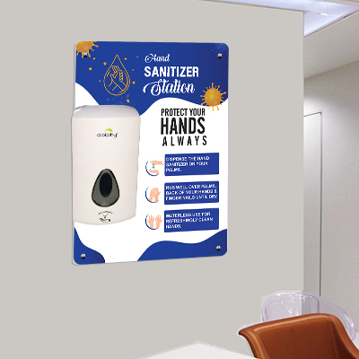 Touch-Free Dispenser Wall Mounted Sign
