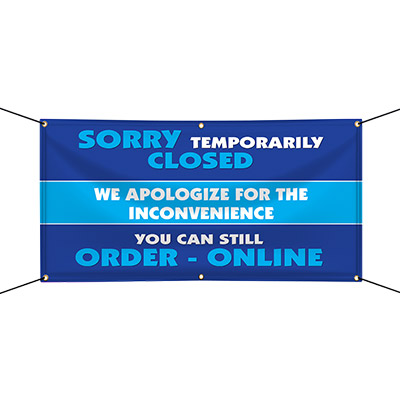 Temporary Hours Banners 