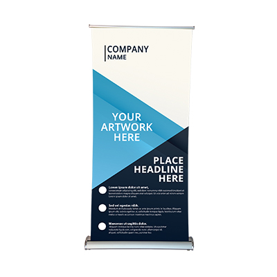Deluxe Wide Base Single Screen Roll Up Banner Stands