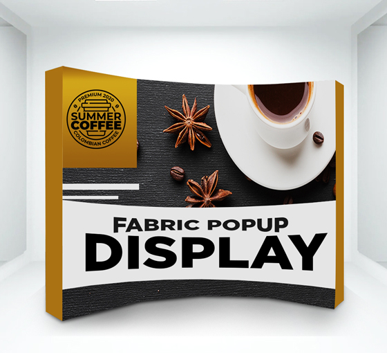 Fabric Pop Up Curved Display