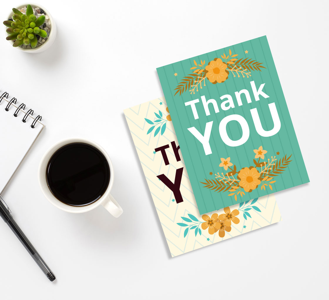 Flat Thank You Cards