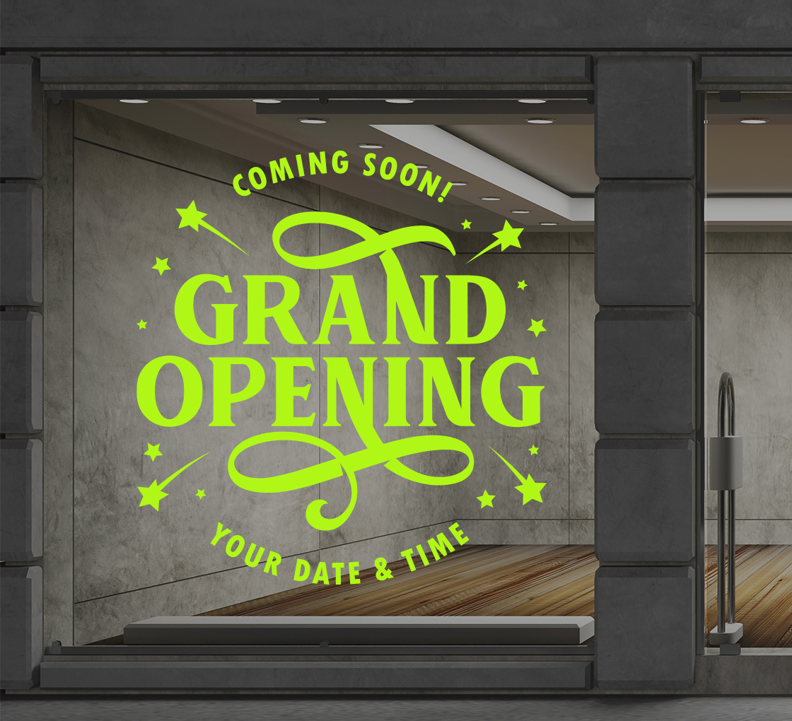 Front Adhesive Frosted Lettering