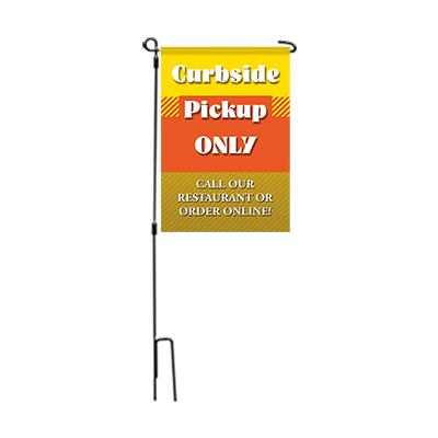 Curbside / Takeout / Delivery / Drive Thru Garden Flags