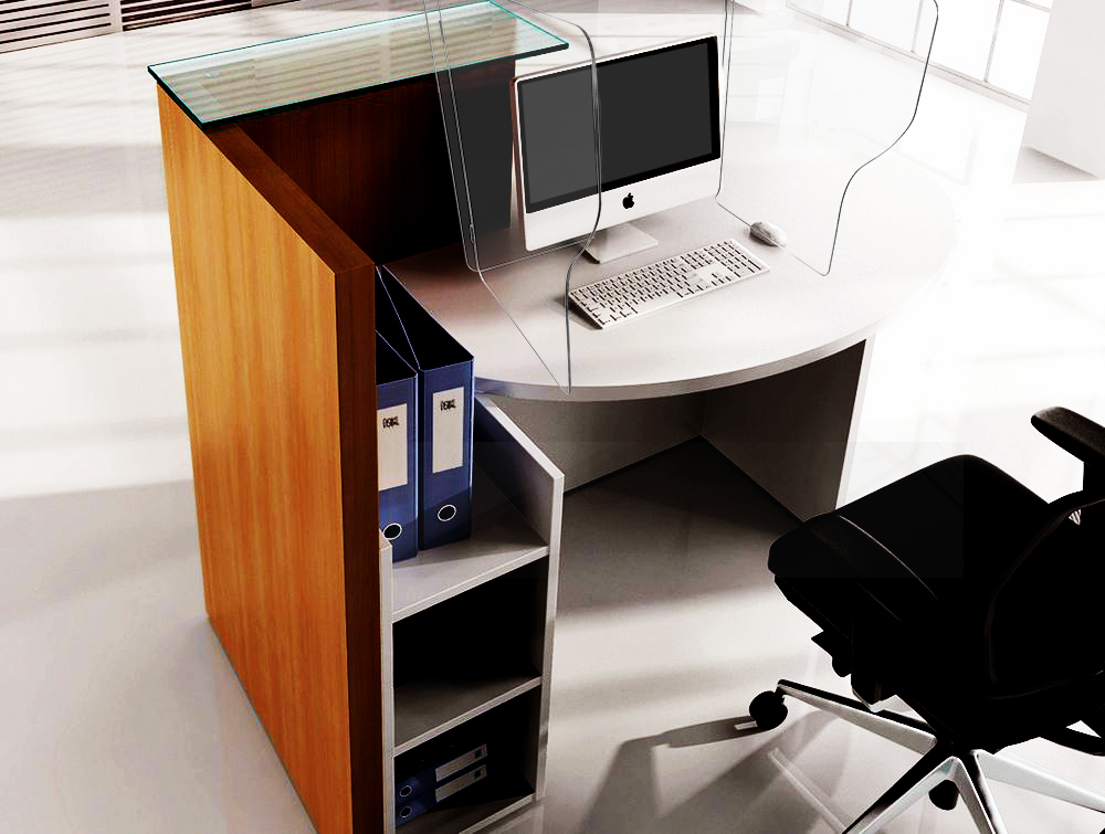 Reception Desk Sneeze Guard