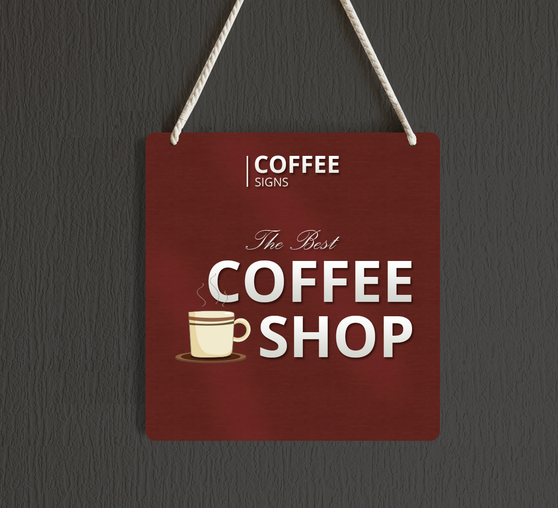 Reflective Coffee Signs