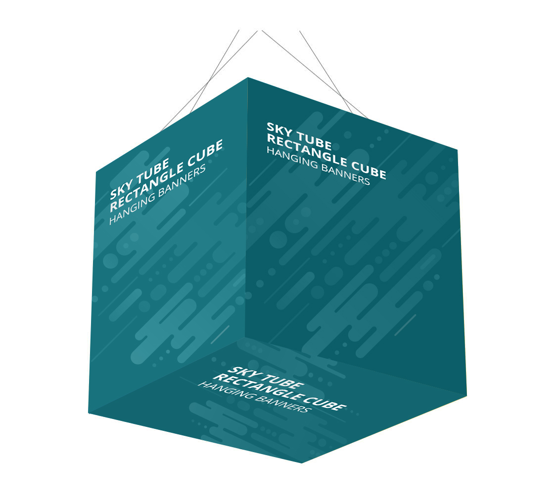 Sky Tube Square Cube Hanging Banners