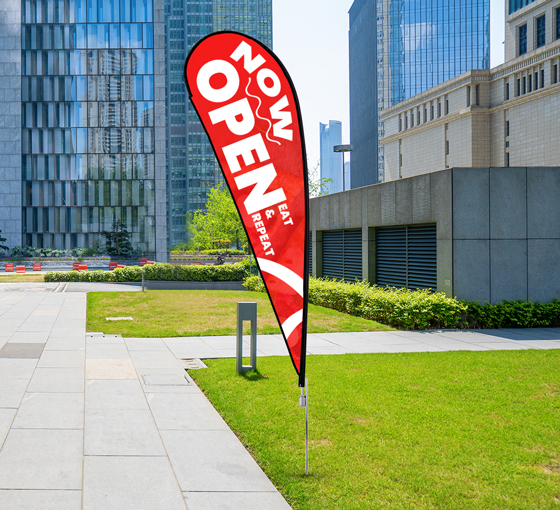 Teardrop Flags for Outdoor Advertising