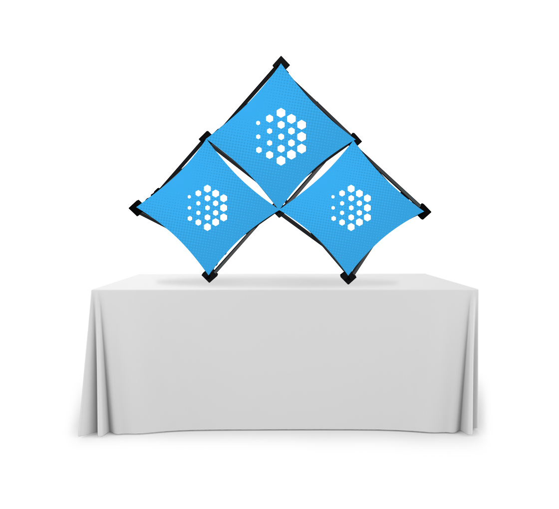 Triangular Small Micro GeoMetrix Table Top Display