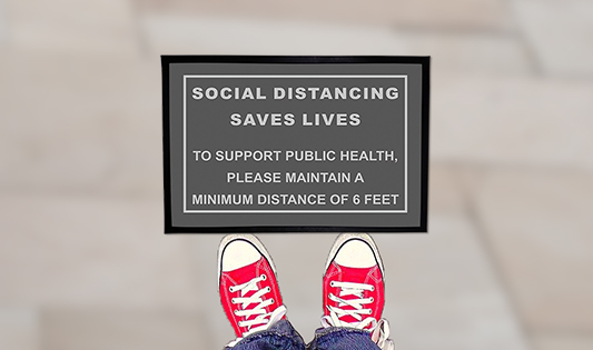 Social Distancing Outdoor Floor Mats  2 - Circleone