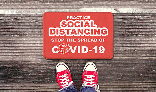 Social Distancing Indoor Floor Mats  2 - Circleone