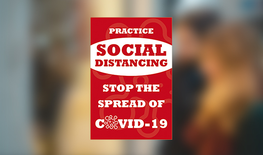 Social Distancing Window Decals  2 - Circleone