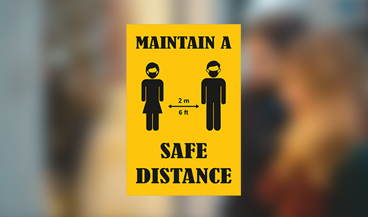 Social Distancing Window Decals  3 - Circleone