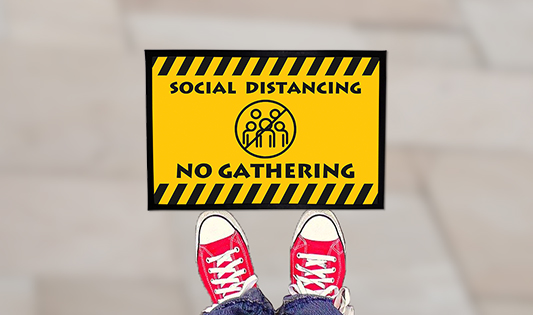 Social Distancing Outdoor Floor Mats  3 - Circleone