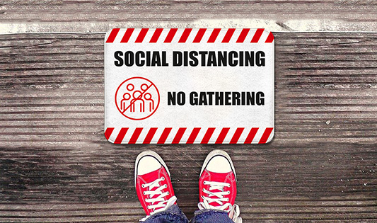 Social Distancing Indoor Floor Mats  3 - Circleone