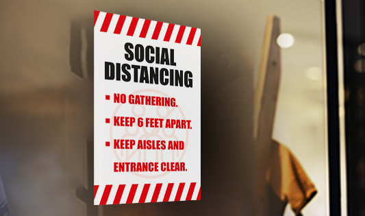 Social Distancing Window Clings  3 - Circleone