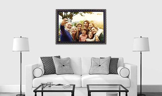 Slim Ornate Dark Walnut Photo Frame  1 - Circleone