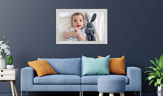 Satin White Photo Frame  2 - Circleone