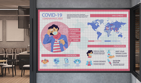 Advisory Perforated Window Signs  1 - Circleone