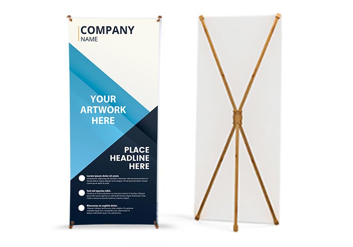 Bamboo X banner Stands (Bamboo Banner Stands) - Circleone