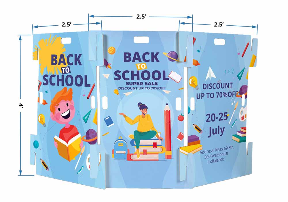 Crowd Control Interlocking Barrier (Display Frames) 4 - Circleone