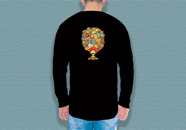 Custom Printed Long Sleeves T-Shirt - Round Neck  7 - Circleone