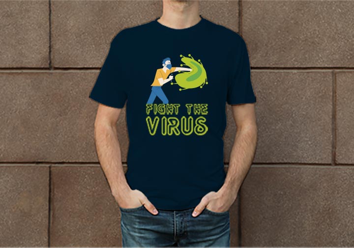 Custom Printed T Shirt - Round Neck  2 - Circleone