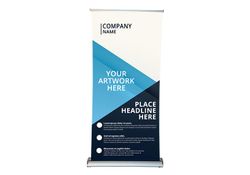 Deluxe Wide Base Single Screen Roll Up Banner Stands - Circleone