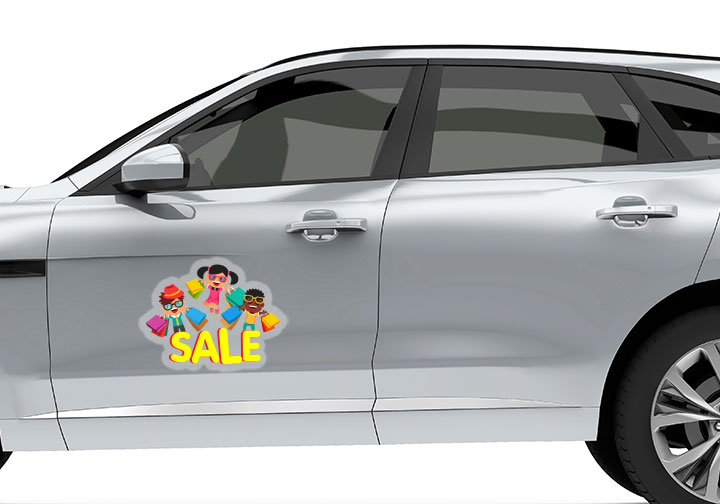 Die-Cut Car Decals / Stickers (Clear)  2 - Circleone