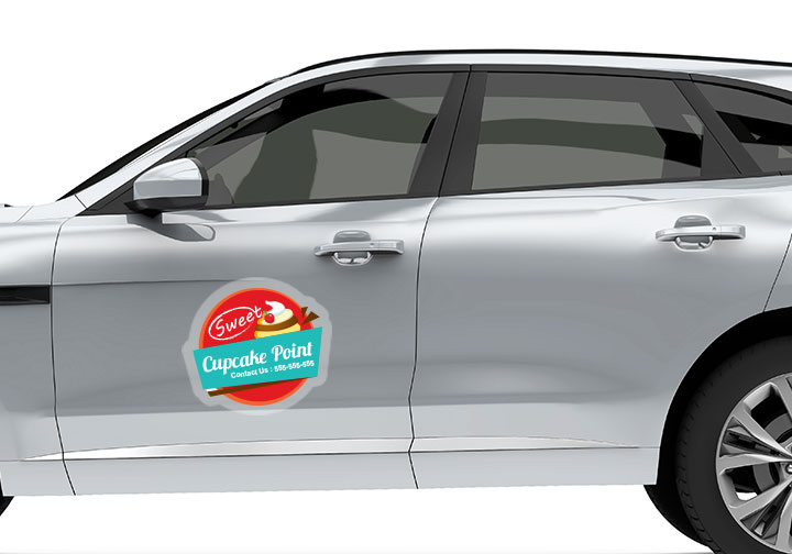 Die-Cut Car Decals / Stickers (Clear)  5 - Circleone