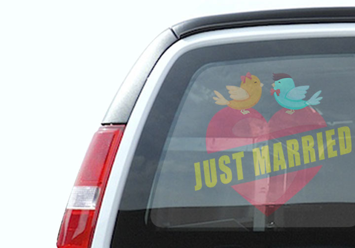 Die-Cut Car Decals / Stickers (Clear)  8 - Circleone