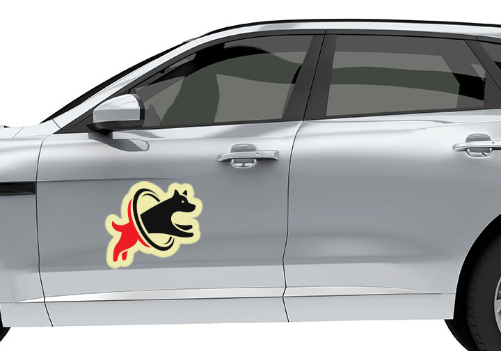 Die-Cut Car Decals / Stickers (Opaque)  3 - Circleone