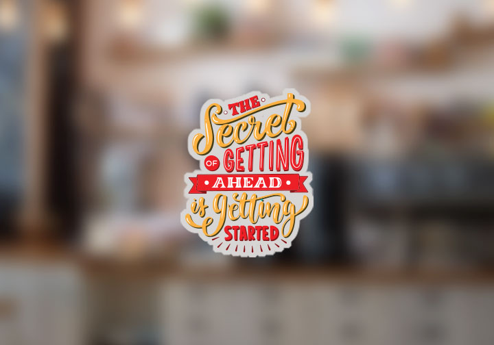 Die-Cut Frosted Decals  1 - Circleone